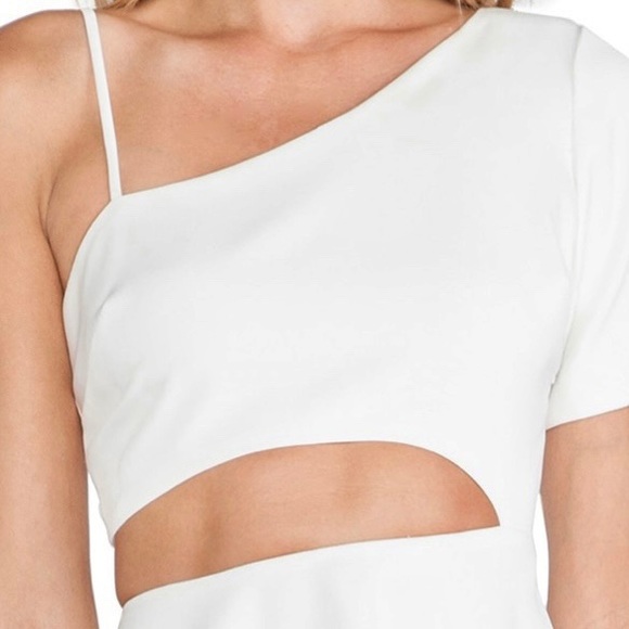 NEW NBD REVOLVE IVORY FIT & FLARE MINI DRESS - Picture 3 of 12